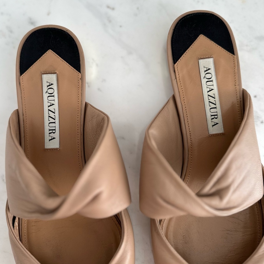 AQUAZZURA Twist Flat Mules size 38 - Picture 3 of 3